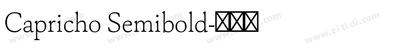 Capricho Semibold字体转换